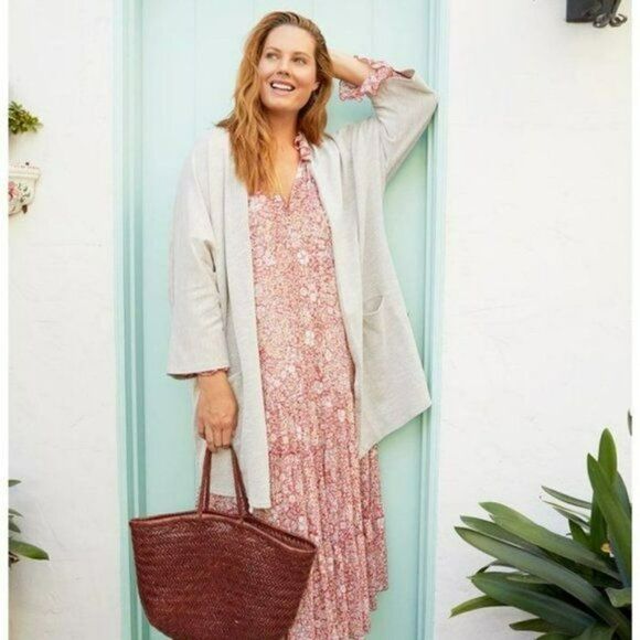 DONNI Ribbed Cardigan One Size - Picture 1 of 6